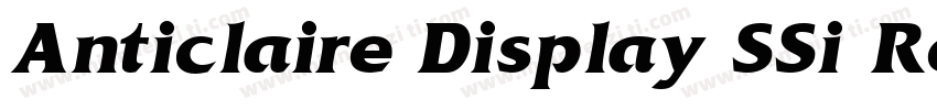 Anticlaire Display SSi Regular字体转换